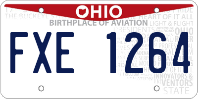 OH license plate FXE1264