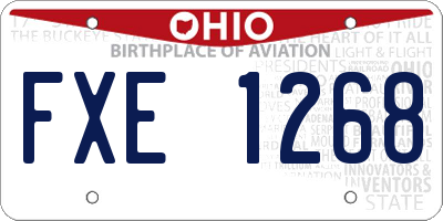 OH license plate FXE1268