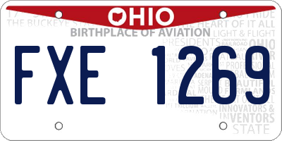 OH license plate FXE1269