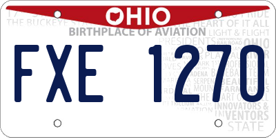 OH license plate FXE1270