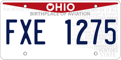 OH license plate FXE1275