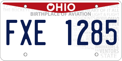 OH license plate FXE1285