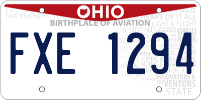 OH license plate FXE1294