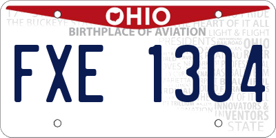 OH license plate FXE1304