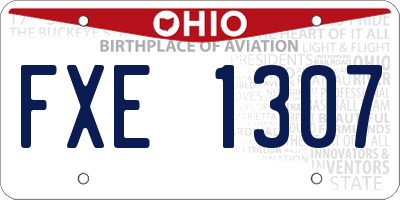 OH license plate FXE1307