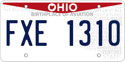 OH license plate FXE1310
