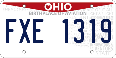OH license plate FXE1319