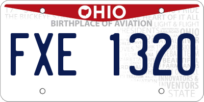 OH license plate FXE1320