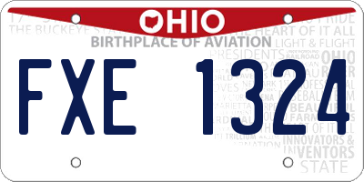 OH license plate FXE1324
