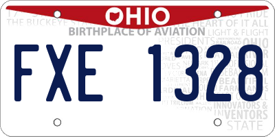 OH license plate FXE1328