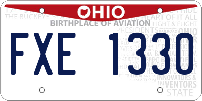OH license plate FXE1330