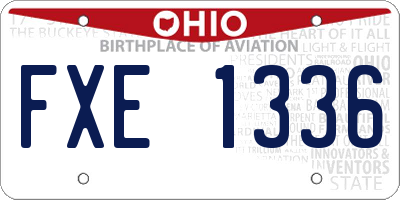 OH license plate FXE1336