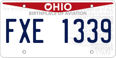 OH license plate FXE1339