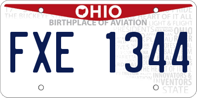 OH license plate FXE1344