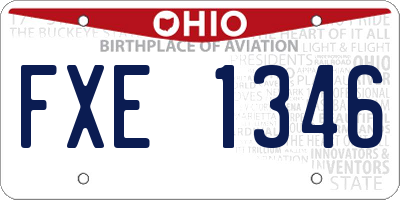 OH license plate FXE1346