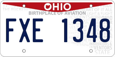 OH license plate FXE1348