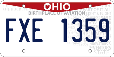OH license plate FXE1359
