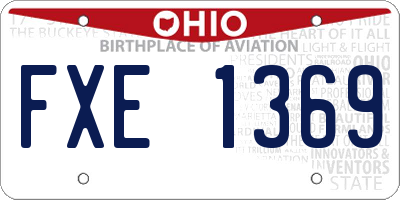 OH license plate FXE1369