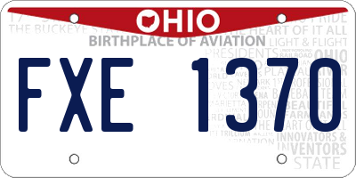 OH license plate FXE1370