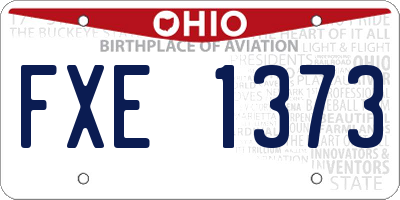 OH license plate FXE1373