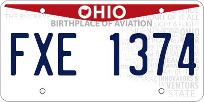 OH license plate FXE1374