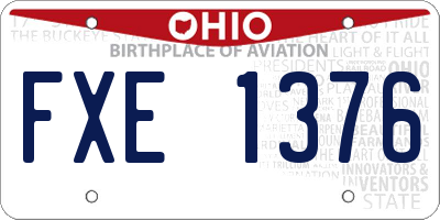OH license plate FXE1376