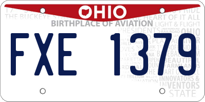 OH license plate FXE1379