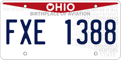 OH license plate FXE1388