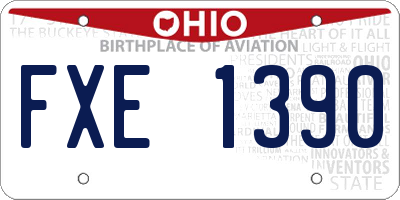 OH license plate FXE1390