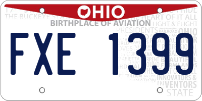 OH license plate FXE1399