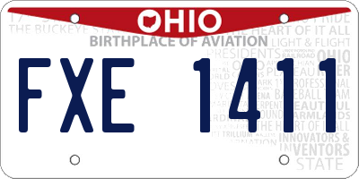 OH license plate FXE1411