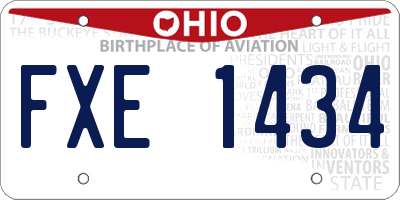 OH license plate FXE1434