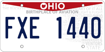 OH license plate FXE1440