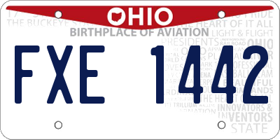 OH license plate FXE1442