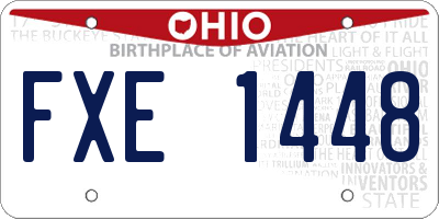 OH license plate FXE1448