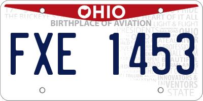 OH license plate FXE1453