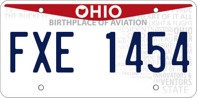 OH license plate FXE1454