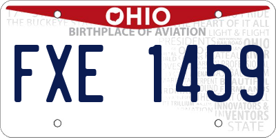 OH license plate FXE1459