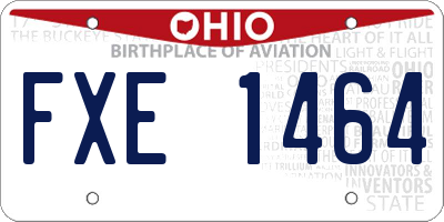 OH license plate FXE1464