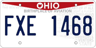 OH license plate FXE1468