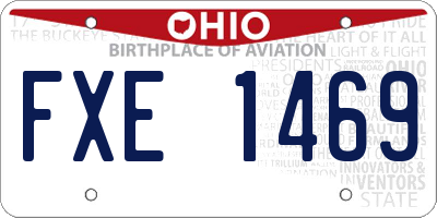 OH license plate FXE1469