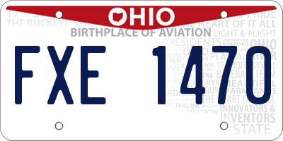 OH license plate FXE1470