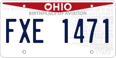 OH license plate FXE1471