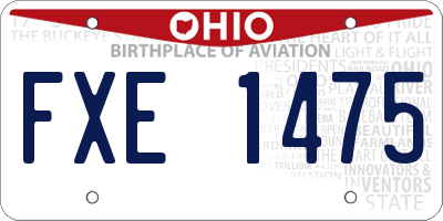 OH license plate FXE1475