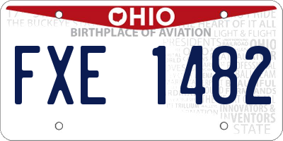 OH license plate FXE1482