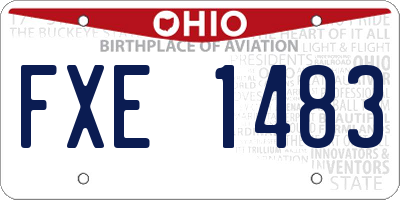 OH license plate FXE1483