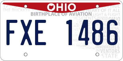 OH license plate FXE1486