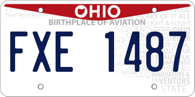 OH license plate FXE1487
