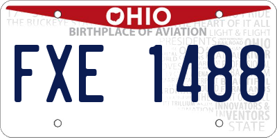 OH license plate FXE1488