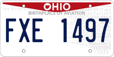 OH license plate FXE1497